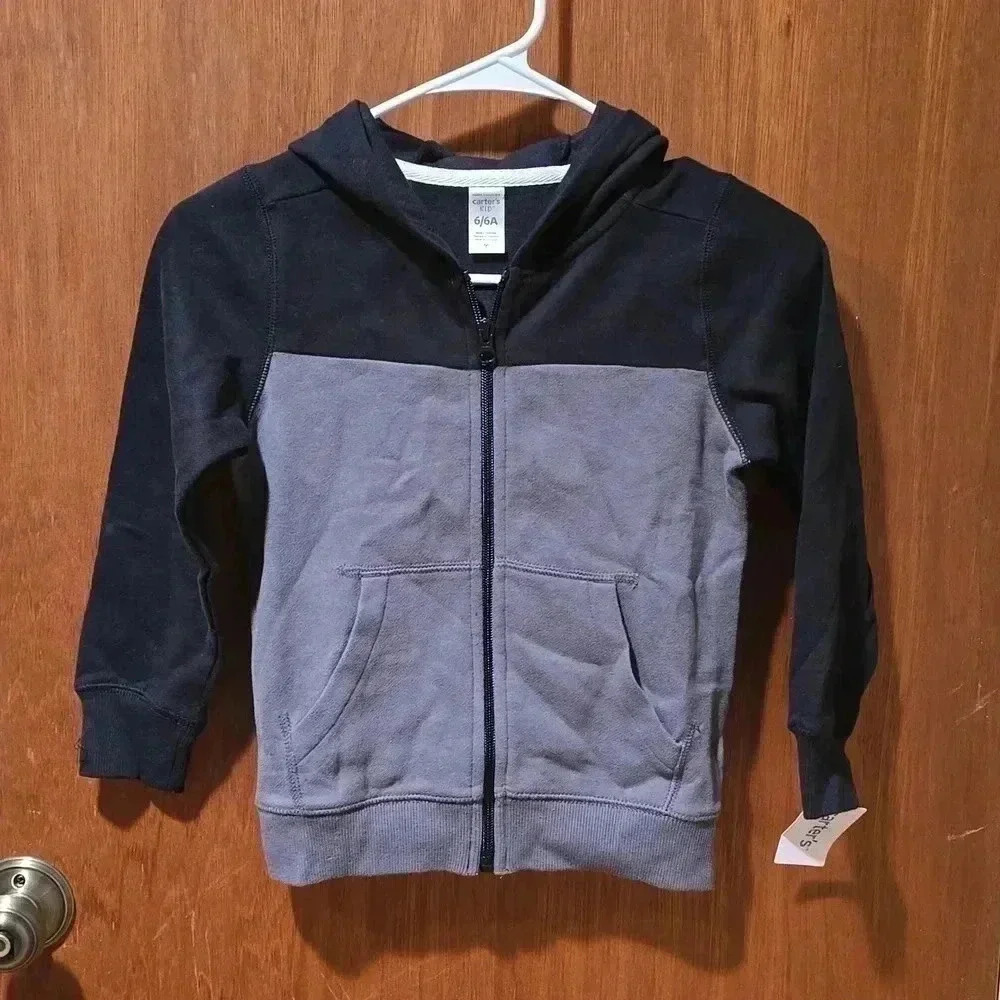 Carter's black and gray zip-up hoodie 6